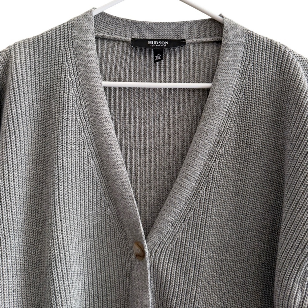 HUDSON Cotton Button Down Cardigan Sweater Gray Size - Picture 6 of 14